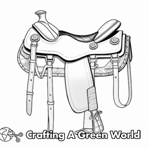 Saddle Coloring Pages - Free &amp; Printable!