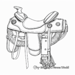 Western Horse Saddle Coloring Pages 3