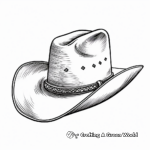 Western Rodeo Cowboy Hat Coloring Pages 1
