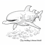 Whale Deep Diving Adaptation Coloring Pages 2