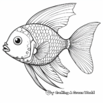 Whimsical Angel Fish Cartoon Coloring Pages 2