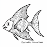 Whimsical Angel Fish Cartoon Coloring Pages 3
