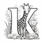 Whimsical Animal-Themed Alphabet Coloring Pages 2