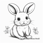 Whimsical Baby Bunny and Friend Coloring Pages 3