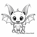 Whimsical Cartoon Bat Coloring Pages 1