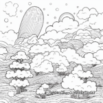 Whimsical Clouds and Sky Coloring Pages 2