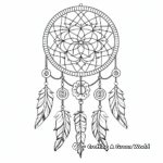 Whimsical Dreamcatcher Coloring Pages 2