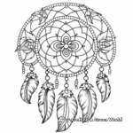 Whimsical Dreamcatcher Coloring Pages 3
