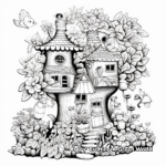 Whimsical Fairy Garden Coloring Pages 2