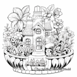 Whimsical Fairy Garden Coloring Pages 4