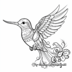 Whimsical Hummingbird Coloring Pages: Elegant and Detailed 3