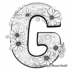 Whimsical Lowercase Letter G Coloring Pages 2
