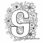 Whimsical Lowercase Letter G Coloring Pages 4