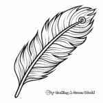 Whimsical Peacock Feather Coloring Pages 3
