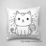 Whimsical Pillow Cat Coloring Pages 1