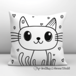 Whimsical Pillow Cat Coloring Pages 2