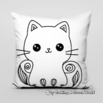 Whimsical Pillow Cat Coloring Pages 3
