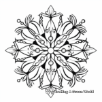 Whimsical Snowflakes Coloring Pages for Fantasy Lovers 1