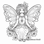 Whimsical St Patrick's Fairy Coloring Pages 2