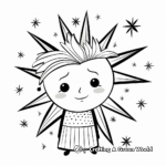 Whimsical Star-Character Get Well Soon Coloring Pages 1