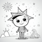 Whimsical Star-Character Get Well Soon Coloring Pages 3