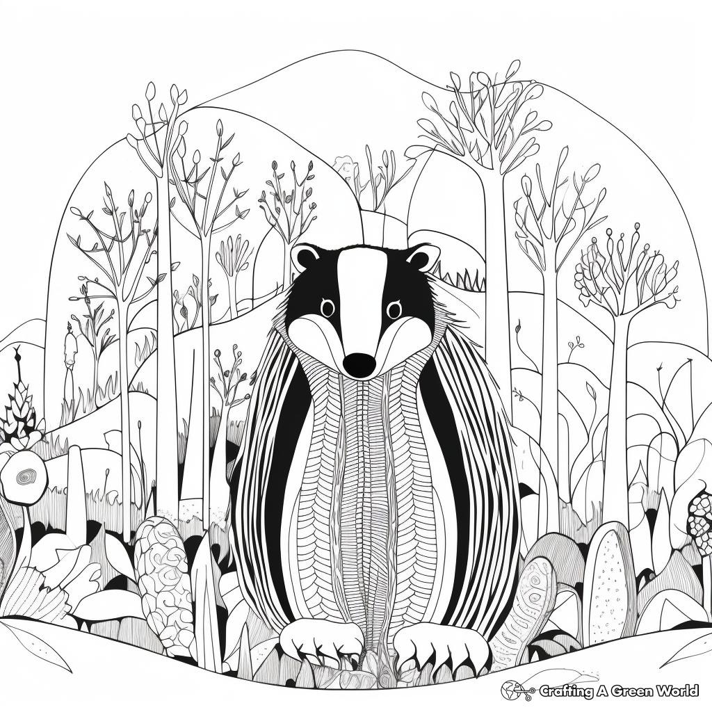 Badger Coloring Pages Free Printable Badger Coloring Pages Free Printable
