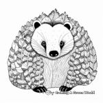 Whimsical Winter Badger Coloring Pages 4