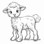 Whimsy Baby Sheep (Lamb) Coloring Pages 1