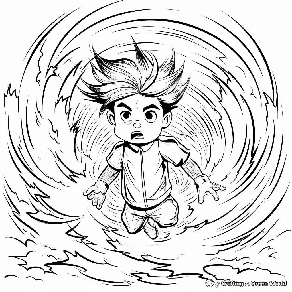 Whirling Hurricane Coloring Pages 1