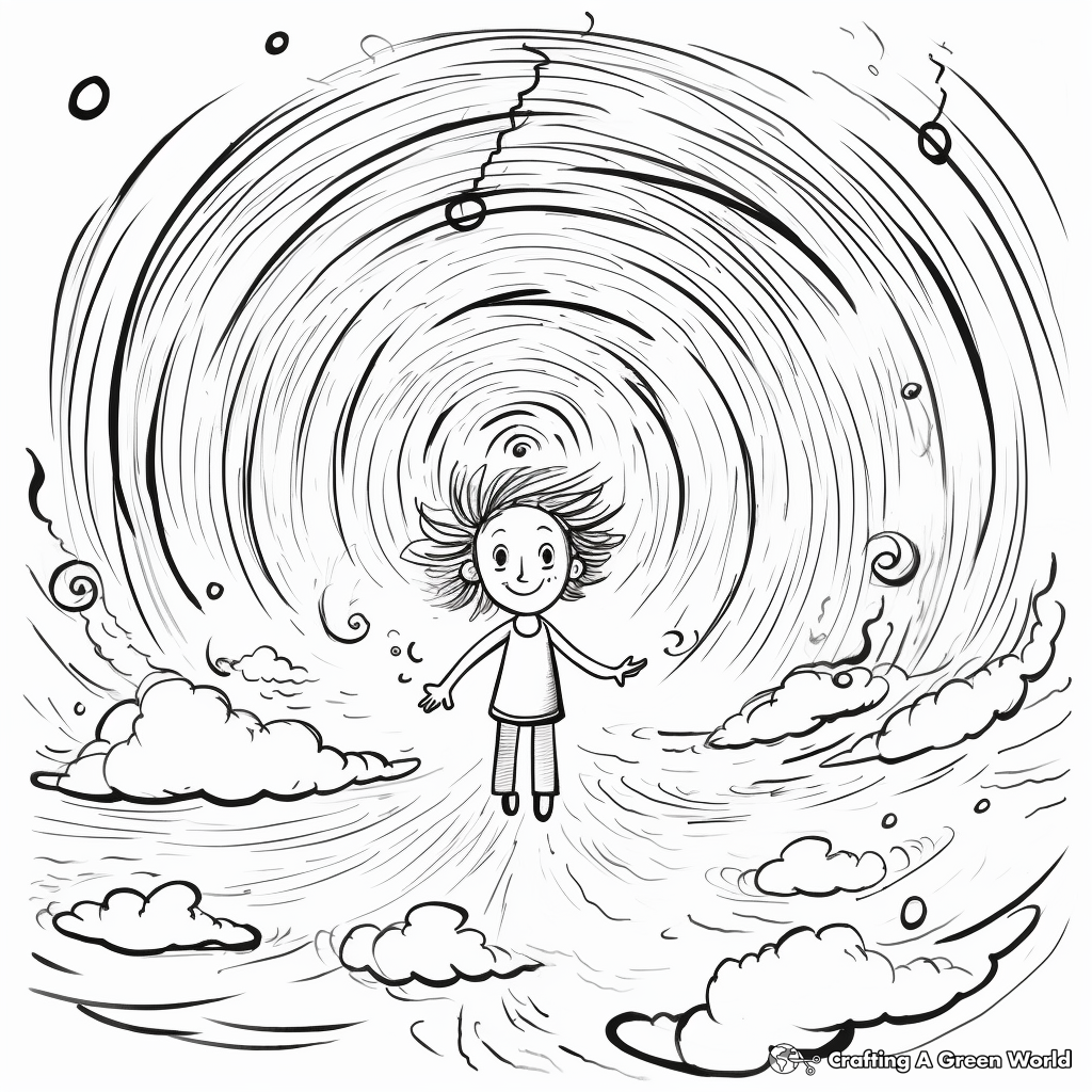 Whirling Hurricane Coloring Pages 2