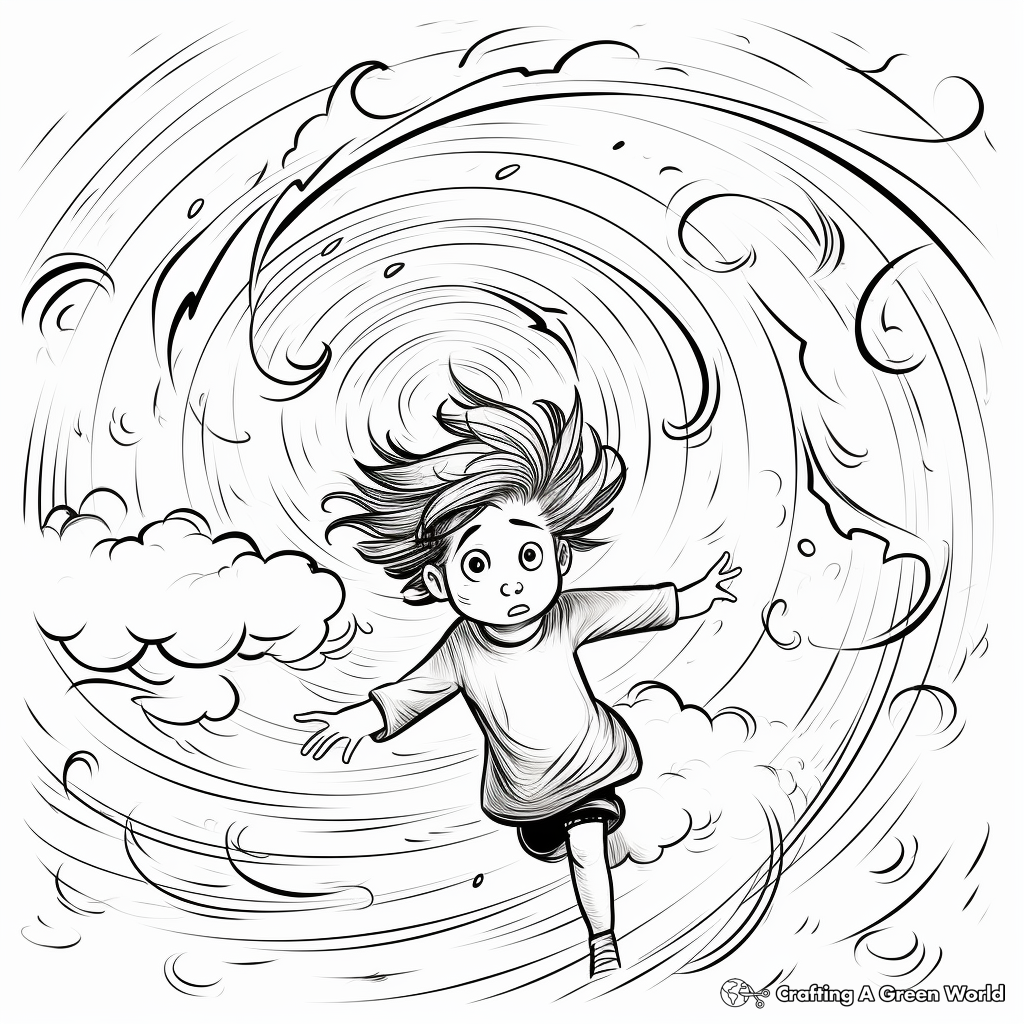 Whirling Hurricane Coloring Pages 4