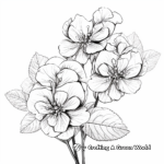 White Hydrangea Coloring Pages for Adults 2