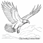 White-tailed Eagle Soaring Through the Clouds Coloring Sheets 4