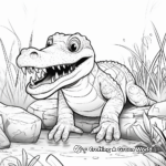 Wild Alligator Safari Coloring Pages 1