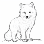Wild Arctic Fox Chasing Prey Coloring Pages 3