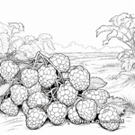 Wild Blackberry Bush Coloring Pages for Adults 1