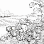 Wild Blackberry Bush Coloring Pages for Adults 2