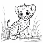 Wild Cheetah Cat Coloring Pages 2
