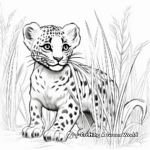 Wild Cheetah Cat Coloring Pages 3