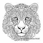 Wild Jaguar Face Coloring Pages for Adventure 2