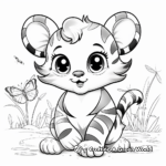 Wild Jungle Cat Bee Coloring Sheets 1