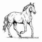 Páginas para colorear de caballos Mustang salvajes 1
