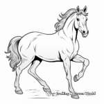 Páginas para colorear de caballos Mustang salvajes 3