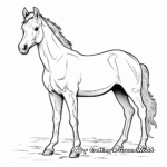 Páginas para colorear de caballos Mustang salvajes 4
