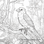 Wild Parrot Jungle Scene Coloring Pages 3