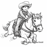 Wild West Bull Riding Coloring Pages 2