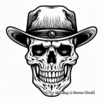Wild-West Cowboy Skull Coloring Pages 2