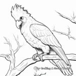 Wildlife Inspired Black Cockatoo Coloring Pages 2