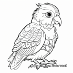 Wildlife Inspired Green Parrot Coloring Pages 1