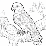 Wildlife Inspired Green Parrot Coloring Pages 4